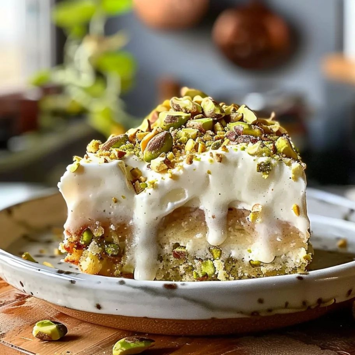 Pistachio and White Chocolate Tres Leches
